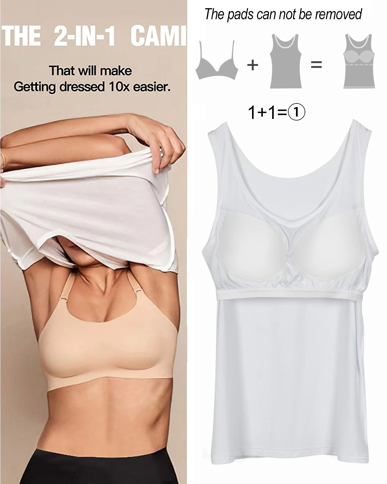 Fitness Workout Running Shirts Compression Shapewear/Tank Top for Women with Built in Bra Women's Padded Sports Bra