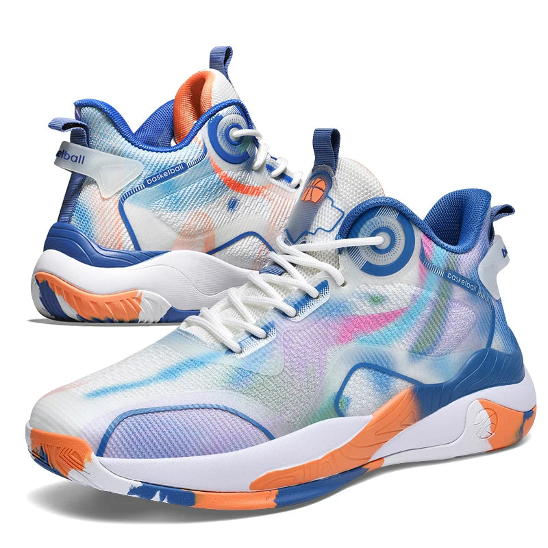 Men's Basketball Shoes Mid Basketball Sneakers/Non-Slip Outdoor Cushioning Workout Shoes