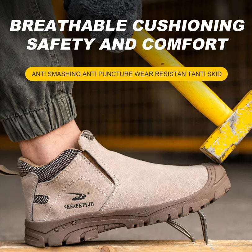 Insulation Men Work Boots Puncture-Proof Safety Shoes/Composite Toe Welder Protective Shoes Indestructible Work Shoes