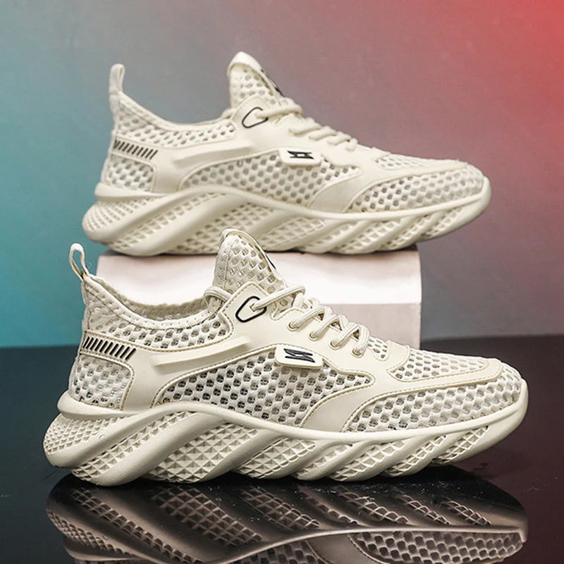 Outdoor Shoes Summer Thin Breathable Mesh Hollowed Out Shoes/for Men's Lightweight Sneakers Sports Running Shoes