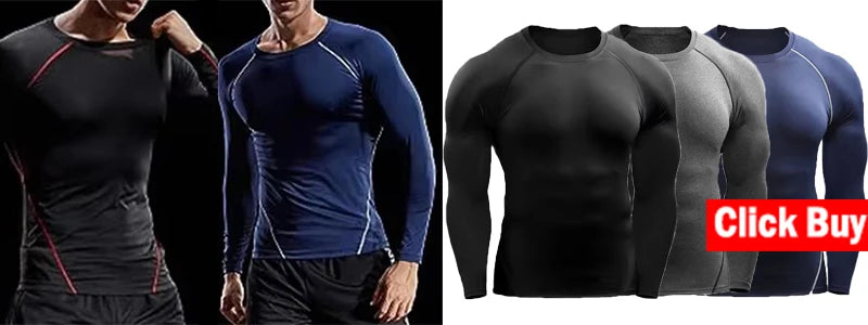 Men Running T shirt Quick Dry Bodybuilding Sport Shirt Long Sleeve/Compression Top Fitness Tight Rash Guard Gym T-Shirt Men