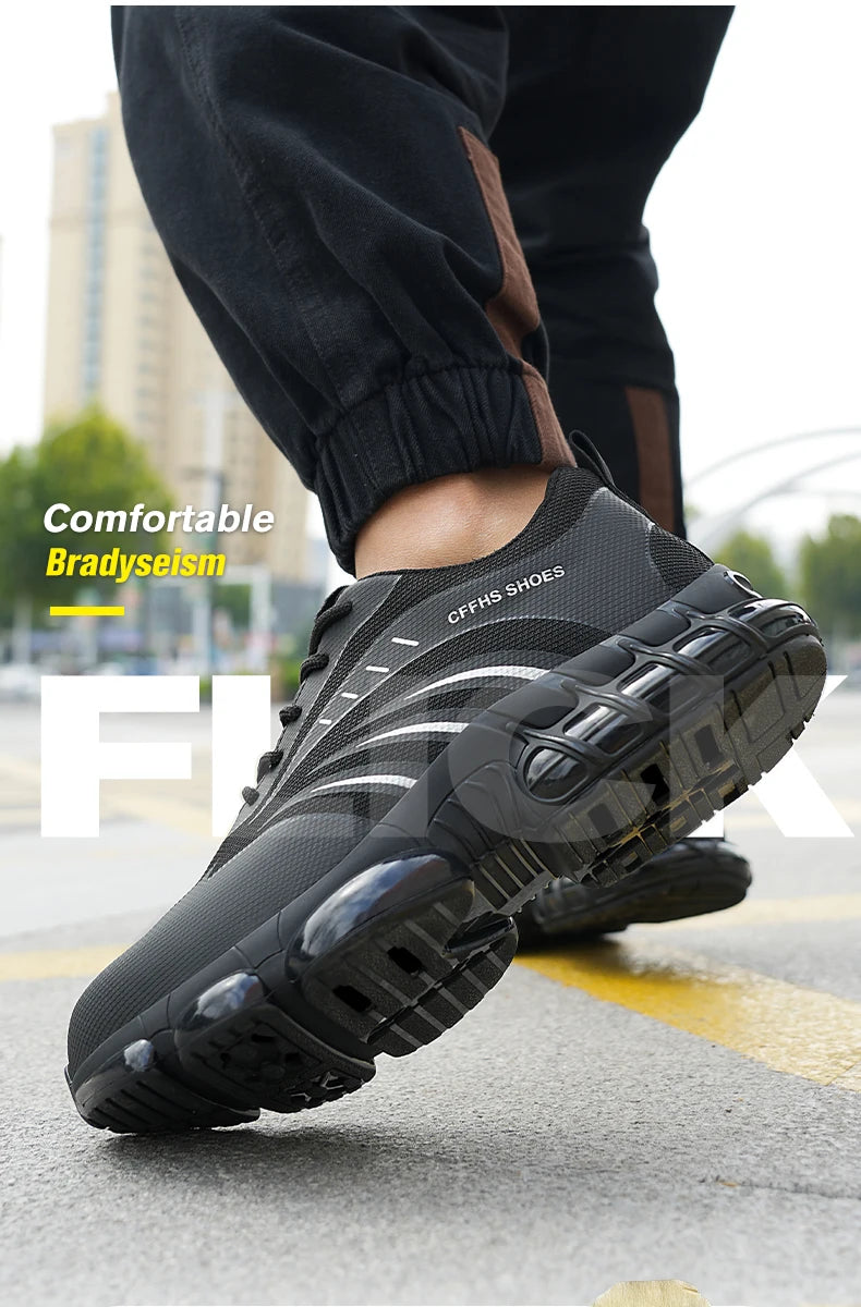 Breathable lightweight and comfortable/anti-smash and anti-puncture safety shoes