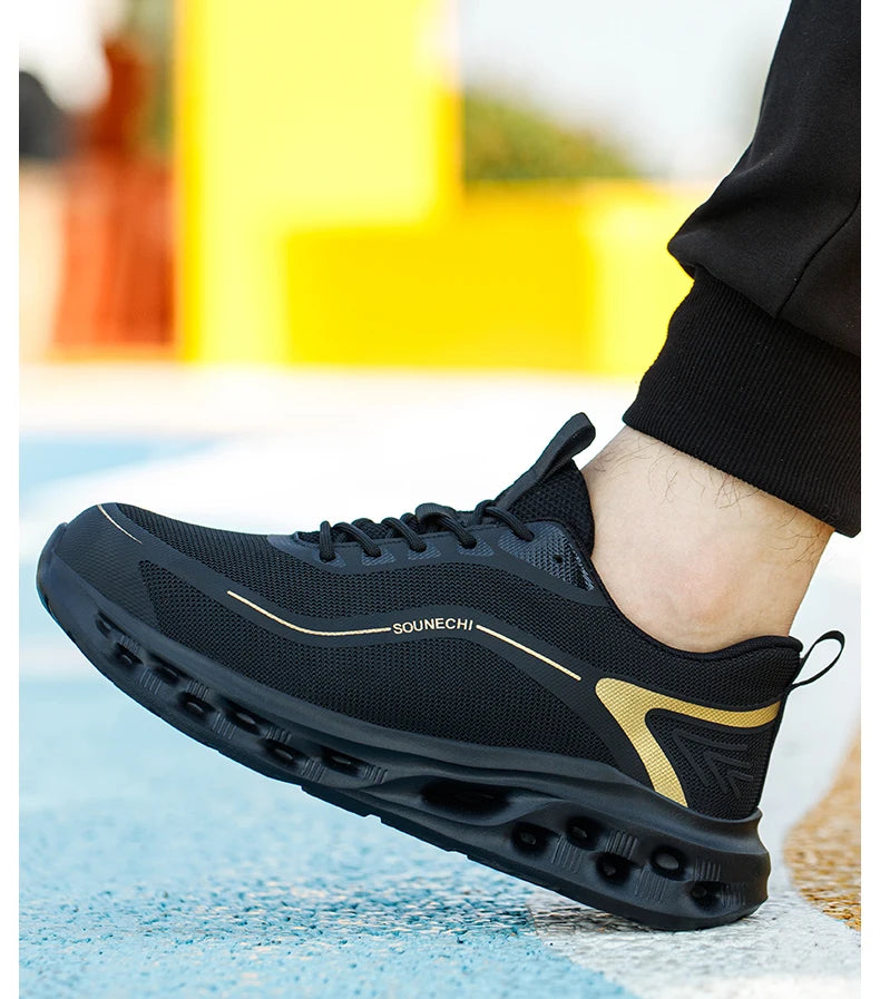 Men's Safety Shoes Anti-Impact Anti-Piercing Lightweight Work Shoes/Lightweight Breathable Sporty Design for Outdoor Work Shoes