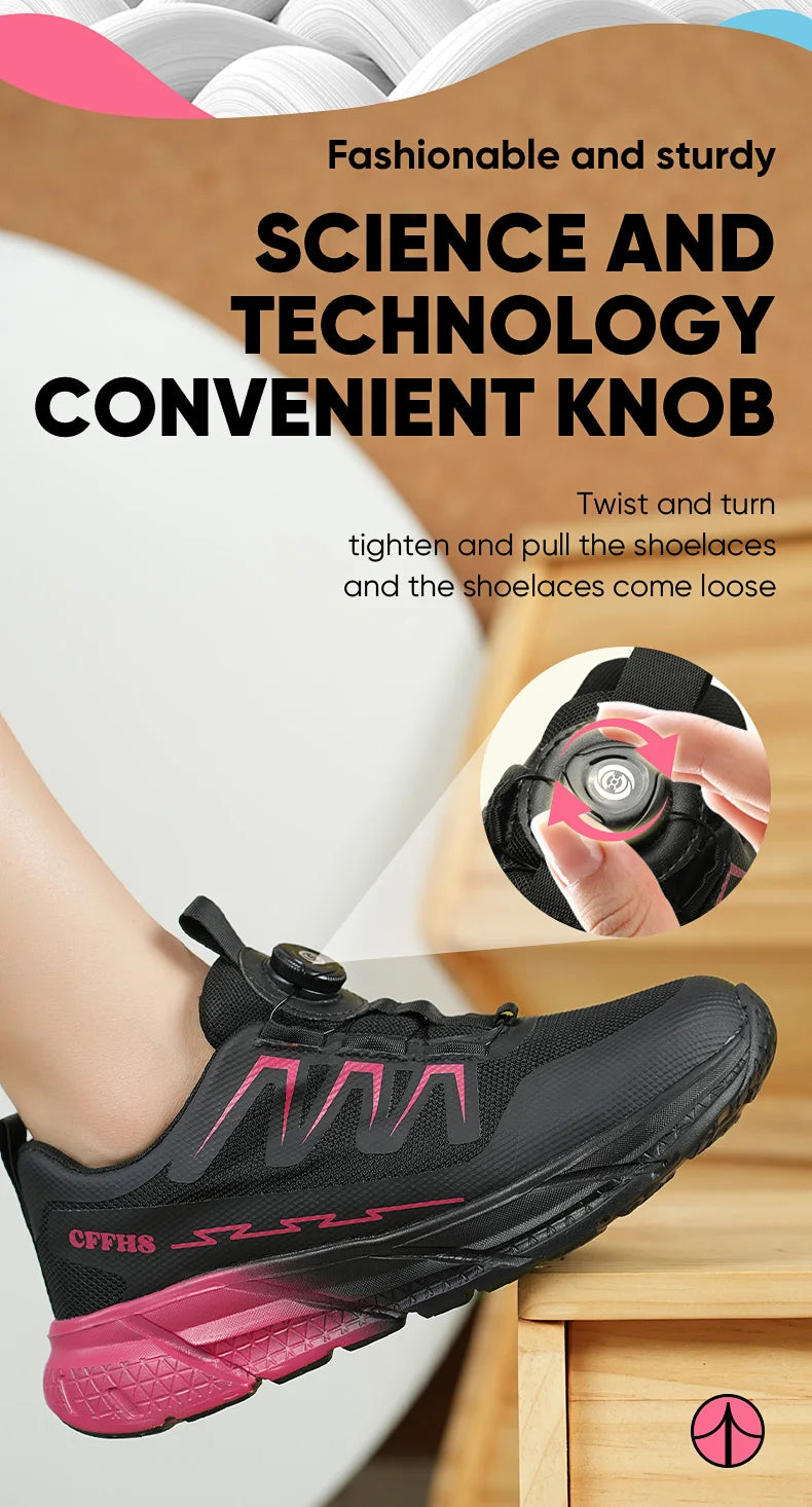New women's anti-puncture anti-smash/breathable fashion safety protection shoes