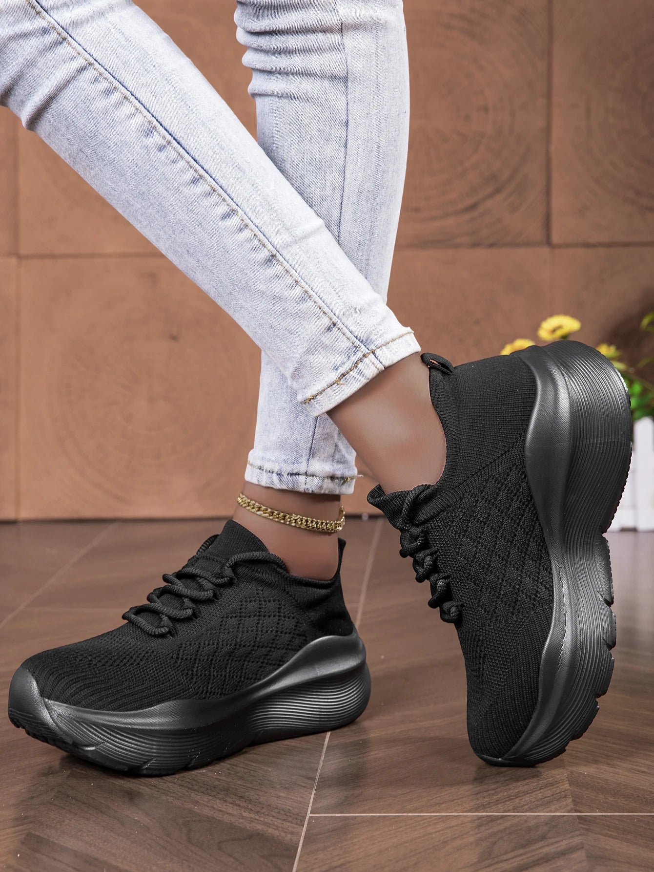 Women's Mesh Breathable Casual Sneakers Lace-up Vulcanized Shoes/Ladies Platform Sneakers Female Shoes Loafers Plus Size