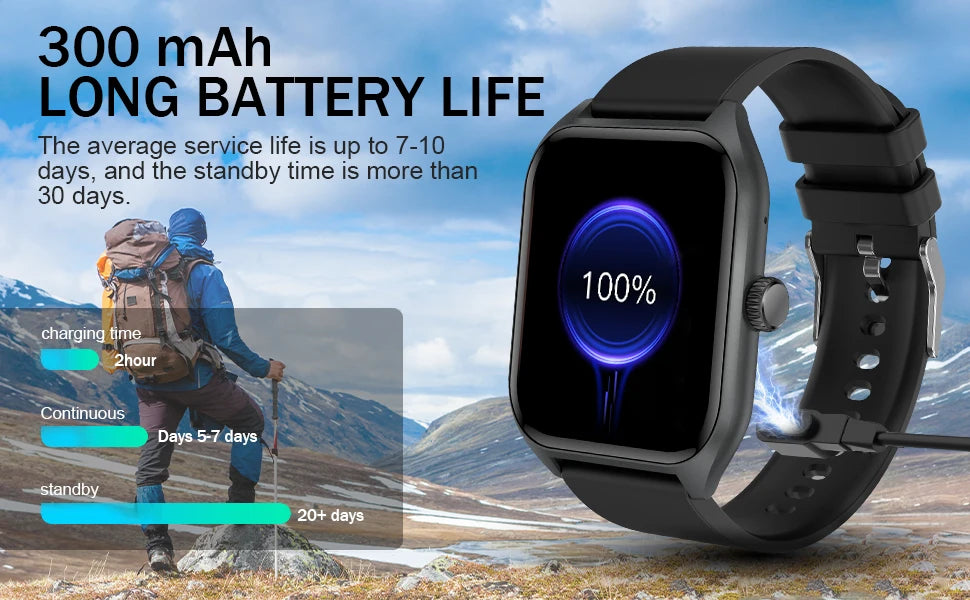 AI Voice Assistant Smart Watch for Men Women, 1.96'' HD Screen Activity/Trackers with 100+Sports/ Sleep/ Heart Rate Monitor