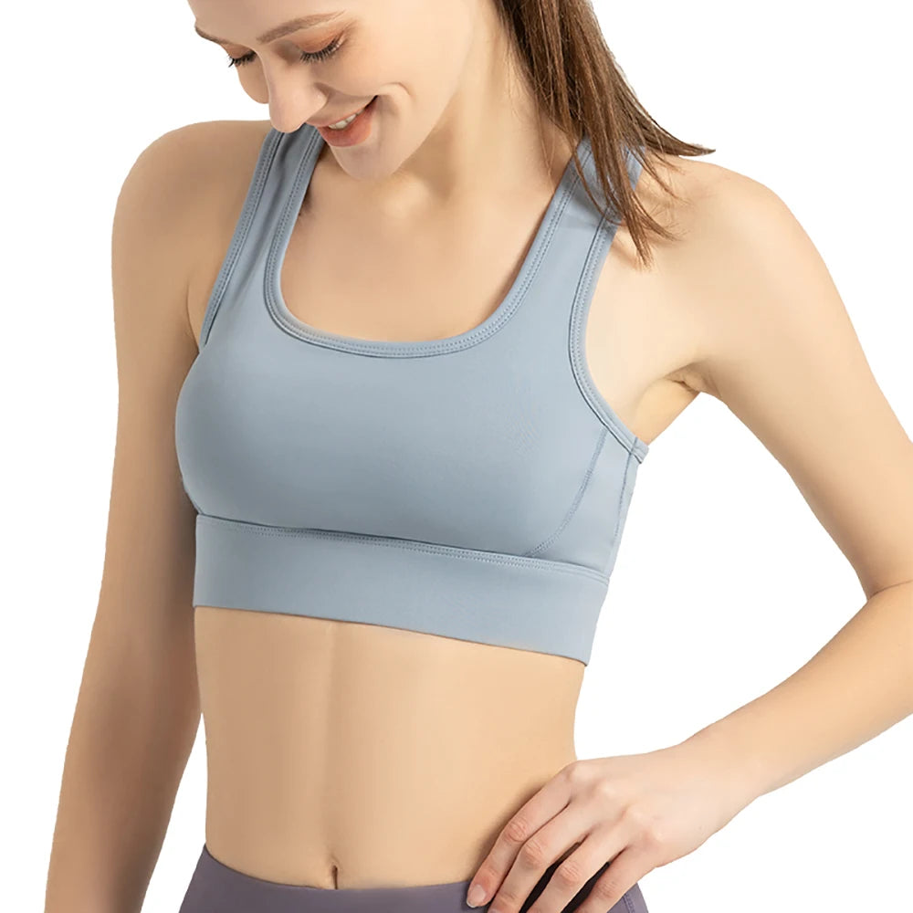 Sports Bra Full Support High Impact Racerback Crop Tops/Women Workout Gyms Fitness Bras Athletic Sports Bra