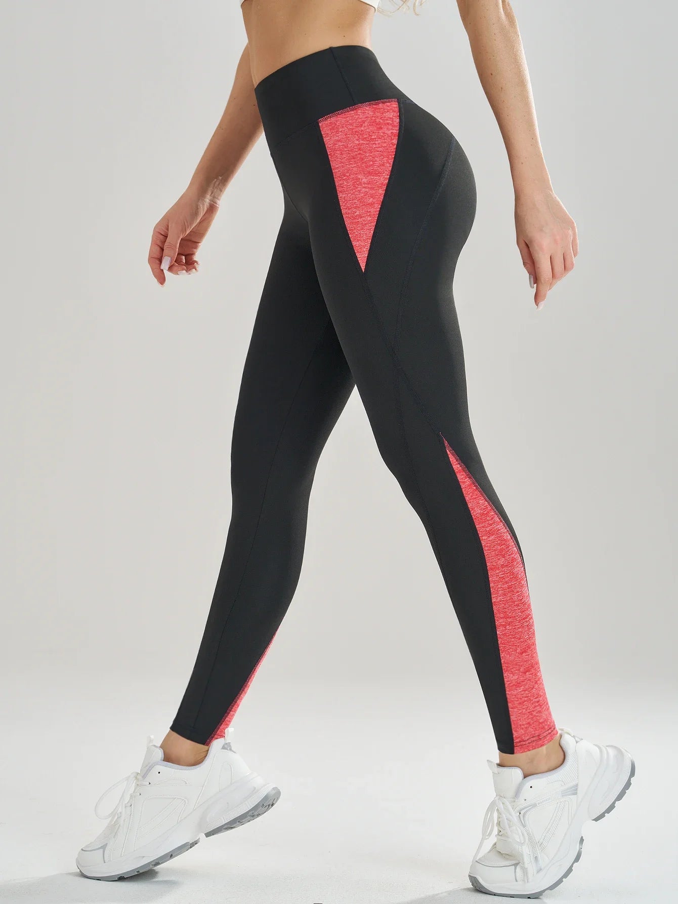 High Waist Splicing Multi Color Yoga Leggings Tummy Control/Gym Sports Running Four Way Stretch Yoga Pants