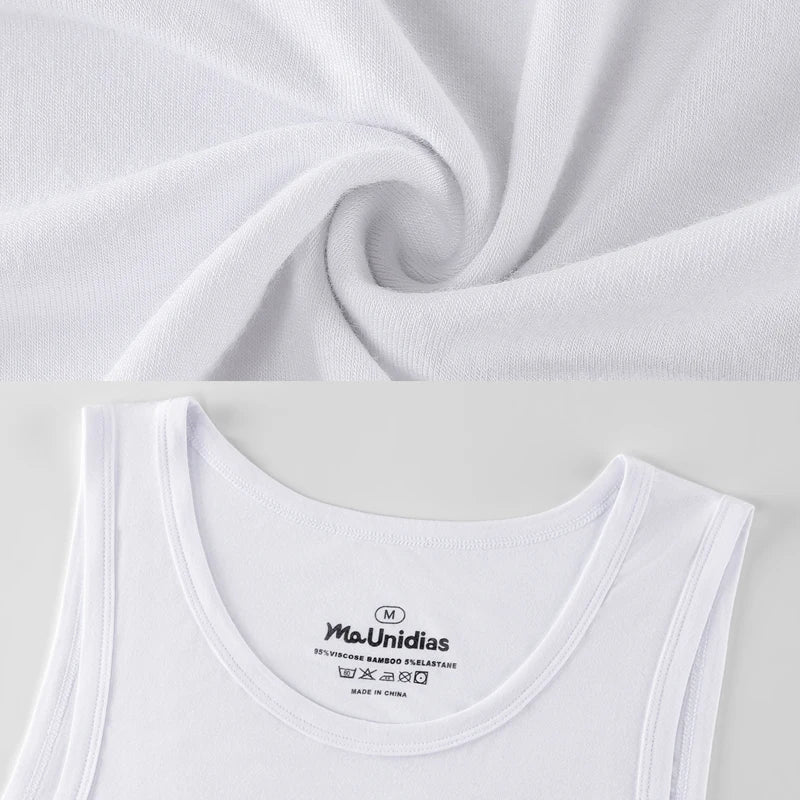 3Pcs/Pack Solid Color Men's Tank Top Sleeveless Undershirts/Men Vest Gym T-Shirt High Quality Bamboo Fiber Man Singlets Sports