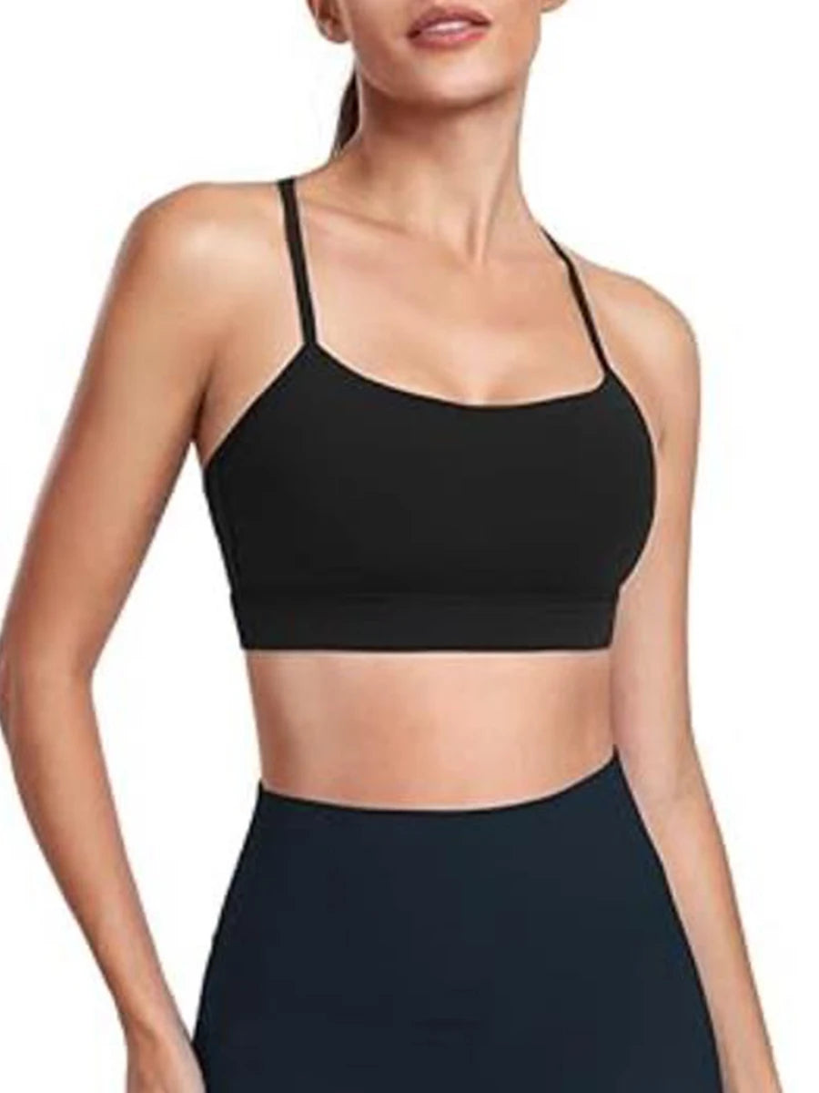 Women Seamless High Impact Sports Bra with Removable Pads/and Cross Back Straps for Yoga Running Workout Fitness