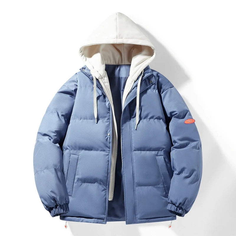 Fashion Men's Hooded Parka Jackets Thick Warm Outdoor Streetwear/Casual Winter Quality Male Puffer Jacket Couple Coats