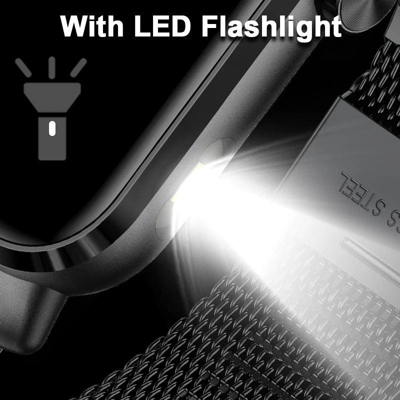 LIGE New Smart Watch 1.85''HD Screen Men Watches 3D Dial Bluetooth Call/Sport Fitness Tracker Men Smartwatch With LED Flashlight