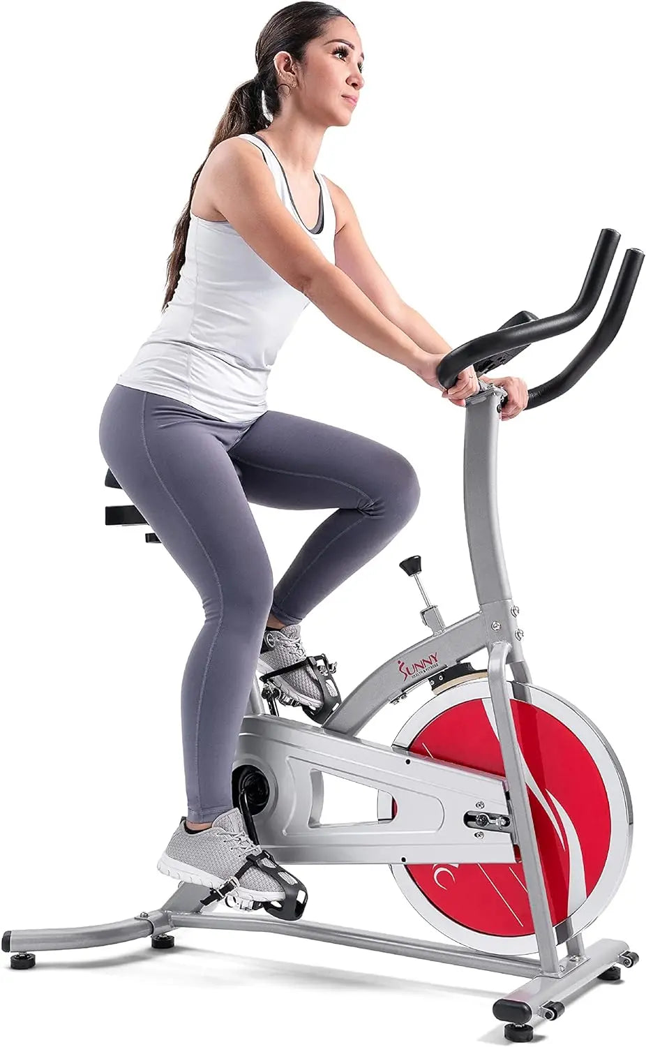 Indoor Cycling Resistance Exercise Bike/Optional Dumbbell Holder & Connected Fitness