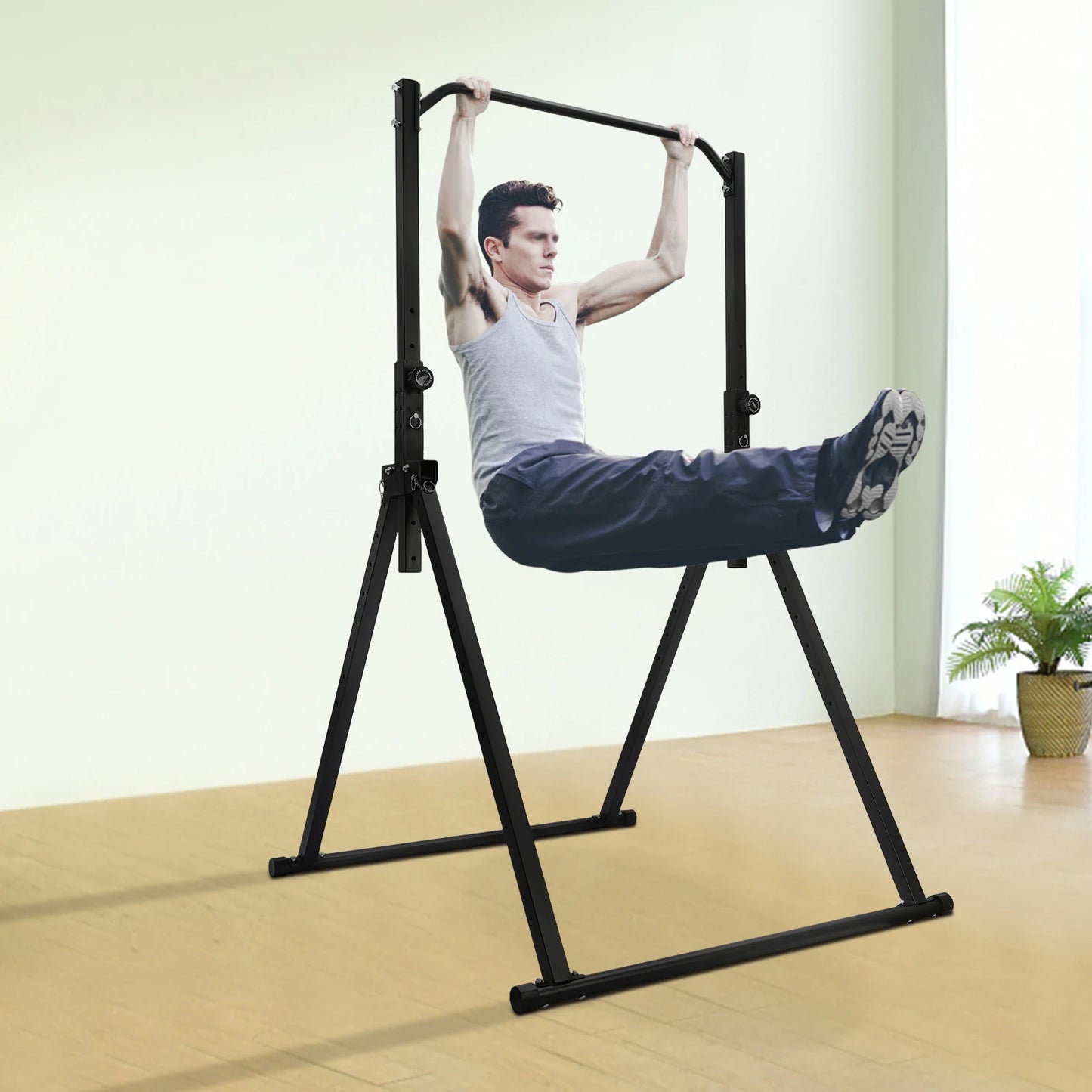 Power Tower Pull Up Bar Dip Station Assistive Trainer for Home Gym/Strength Training Workout Equipment 440lb