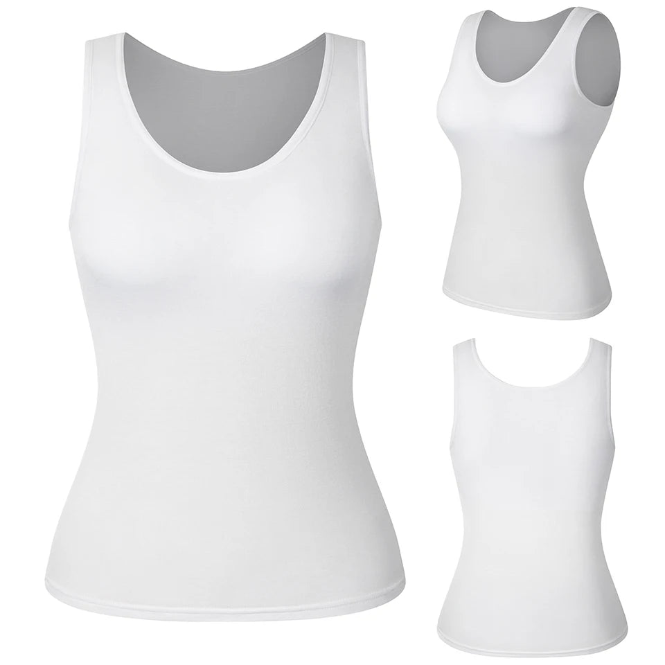 Fitness Workout Running Shirts Compression Shapewear/Tank Top for Women with Built in Bra Women's Padded Sports Bra