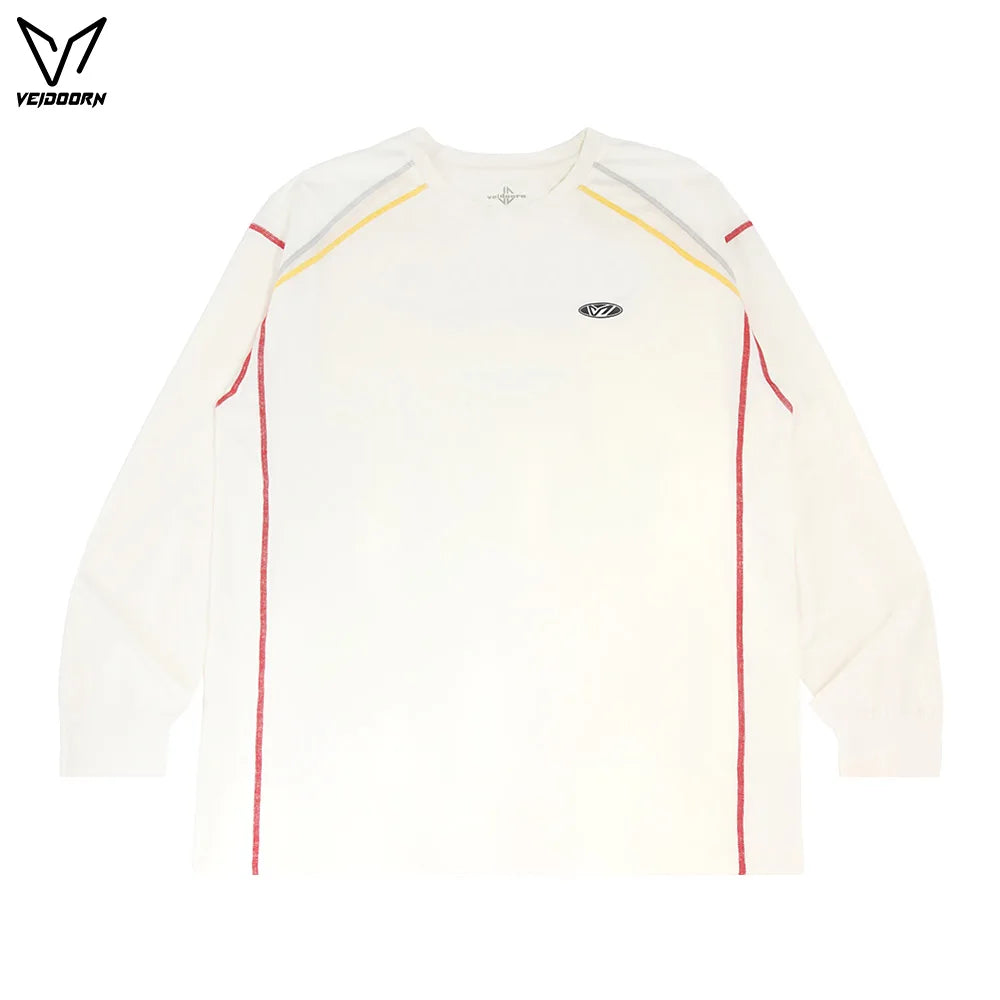 Veidoorn Men's Long Sleeve Workout Shirts Athletic Running/Base player Top for Gym Training Moisture Wicking Thermal Sportswear