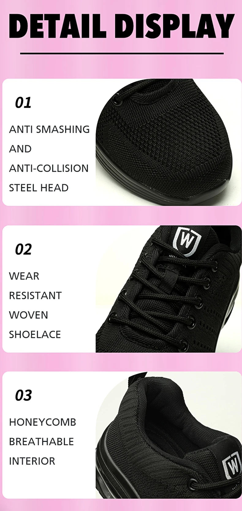Four seasons women's puncture-proof/daily casual safety shoes