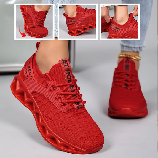 Women's running shoes lightweight mesh breathable and comfortable flat/soft tennis shoes blade sports shoes for women