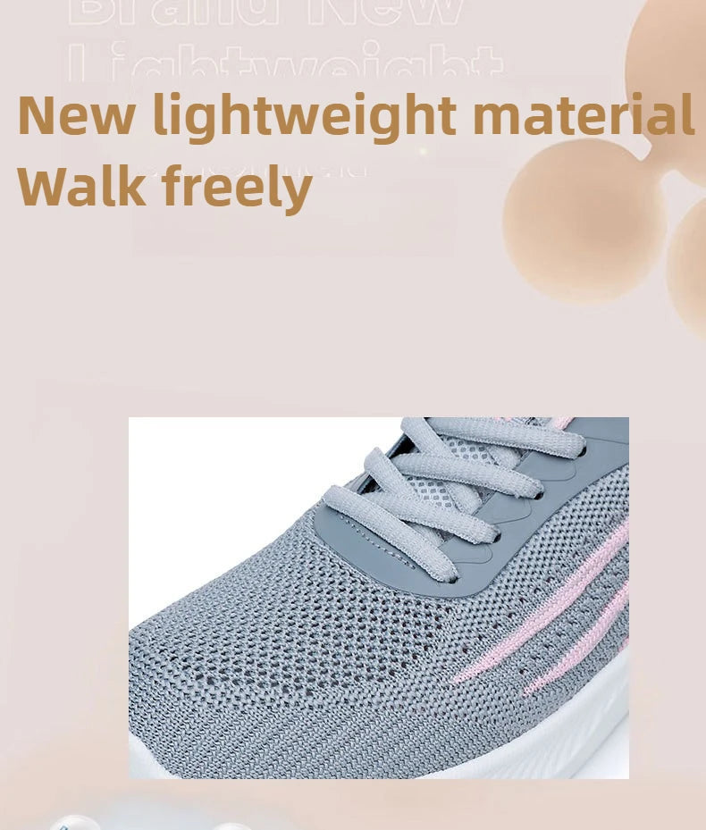 Women's Lightweight Running Shoes Summer Breathable Lace-Up/Gym Walking Training  Cushioned Sole Non Slip Fatigue Relief Casual