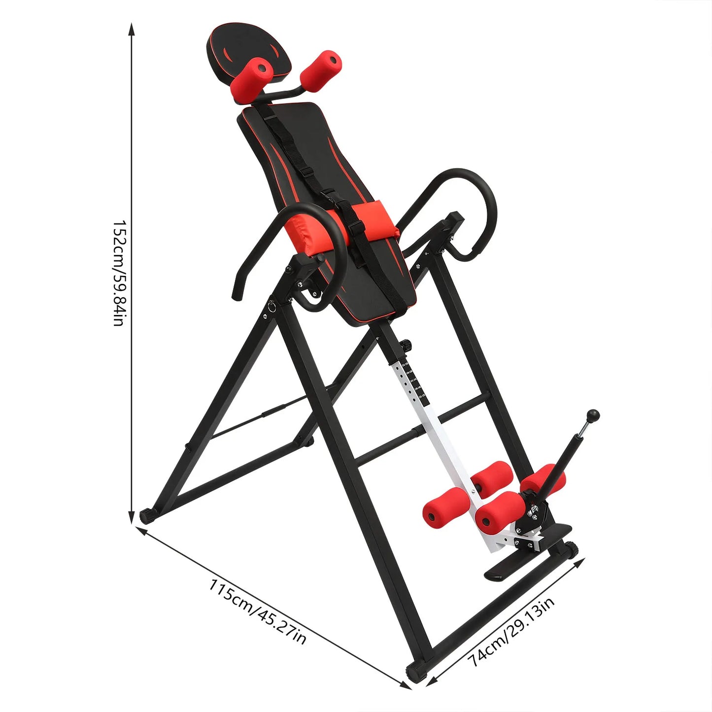 330lb Inversion Table for Back Relief & Posture Correction,4-Position Adjustable/Full-Body Stretching Foldable Fitness Equipment