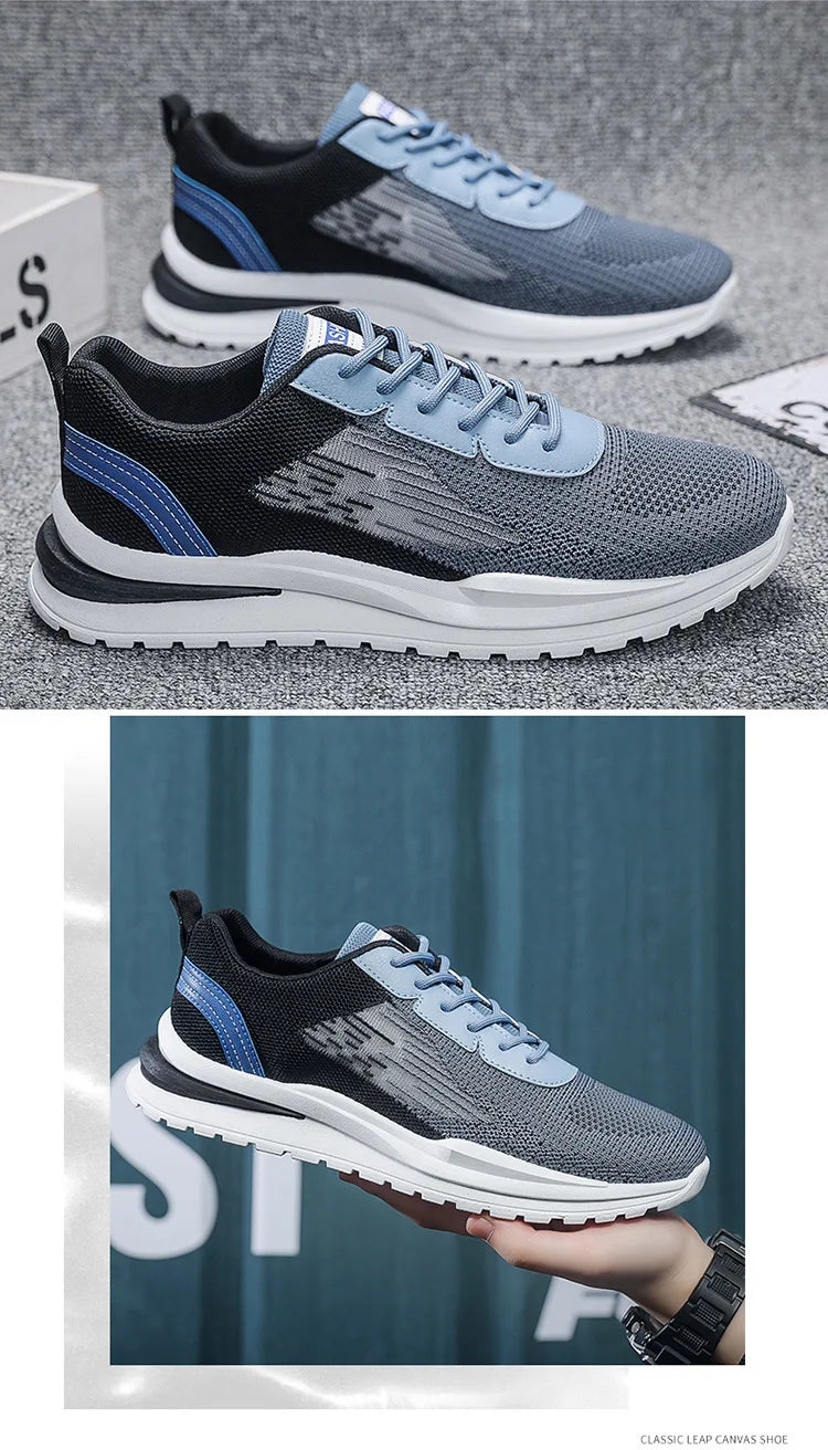 Men's Breathable Mesh Sports Shoes Casual Lightweight Sneakers/Male Comfortable Outdoor Anti-slip Running Shoes