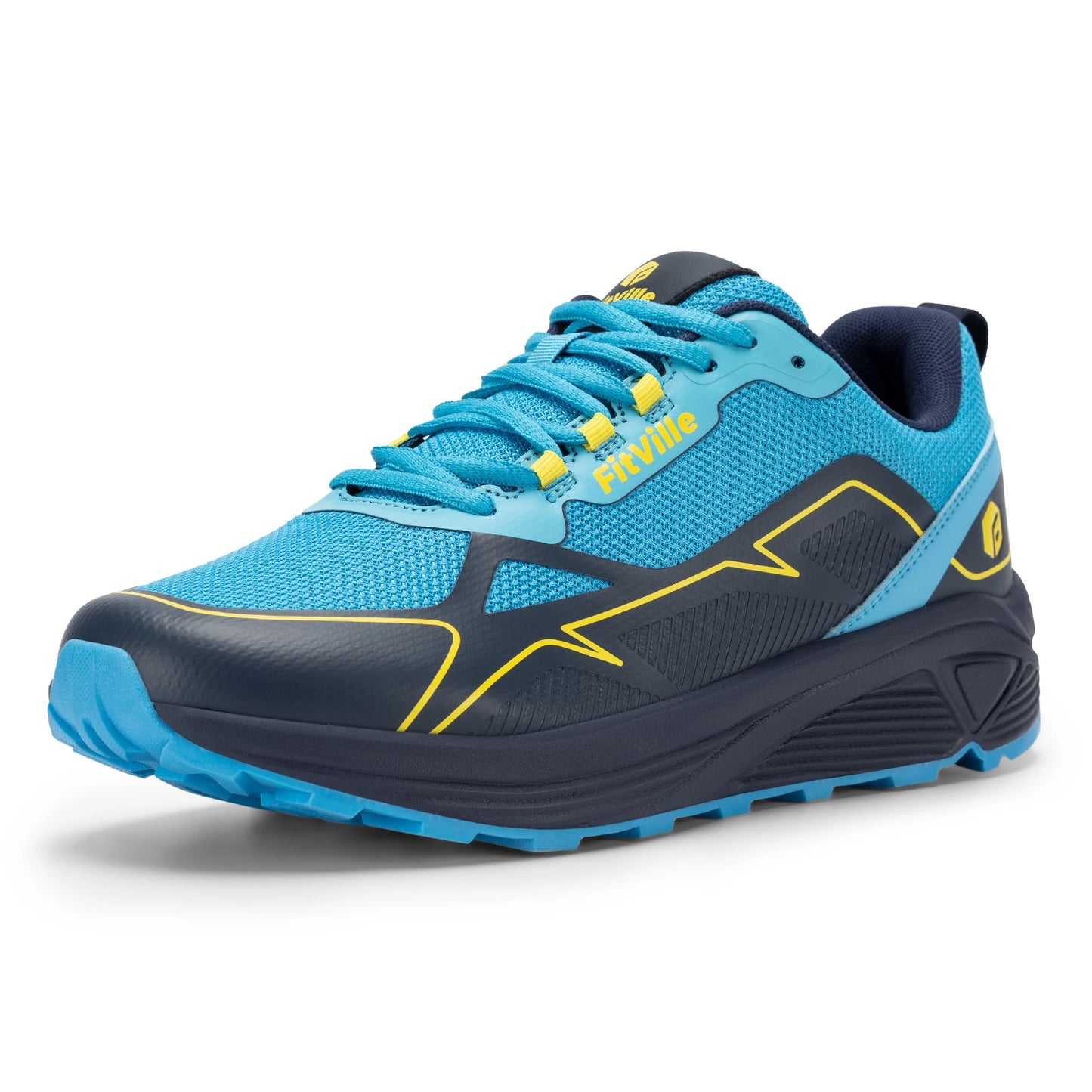 FitVille Extra Wide Trail Running Shoes Non-Slip Men's Sneakers/Lightweight for Male Swollen Feet Arch Support Pain Relief