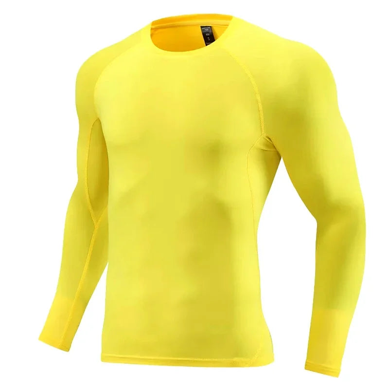 Men Long Sleeve Slim Tops Tees Sportswear Gym Fitness/Compression T-shirt Running Outdoor Jogging Tight Quick Shirt