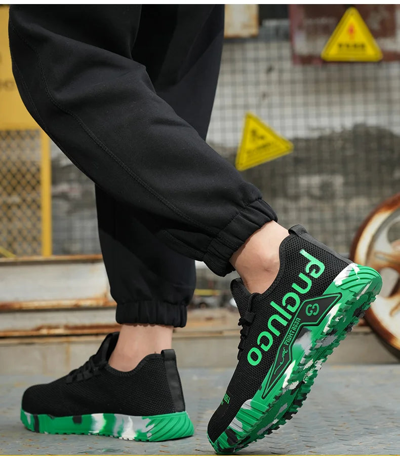 Soft-soled comfortable anti-smash and anti-puncture Safety Shoes Men Sneakers
