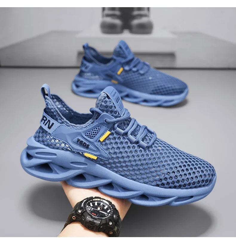Men's Summer Mesh Sneakers Breathable for Casual Outdoor Running/Tennis Hiking & Luxury Platform Loafers Style