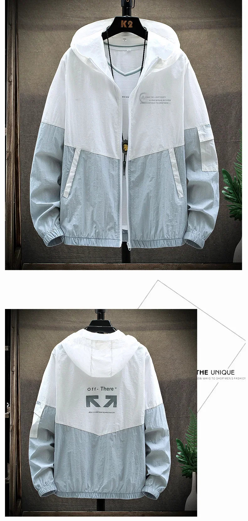 Summer Skin Coats Men Ultra Light UV Sun Protection Big Size Hooded/Windbreaker Jacket Men Striped Casual Outwear