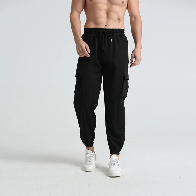 Men s Outdoor Hiking Cargo Pants Lightweight Quick Dry/Breathable Trousers with Adjustable Waistband and Pockets