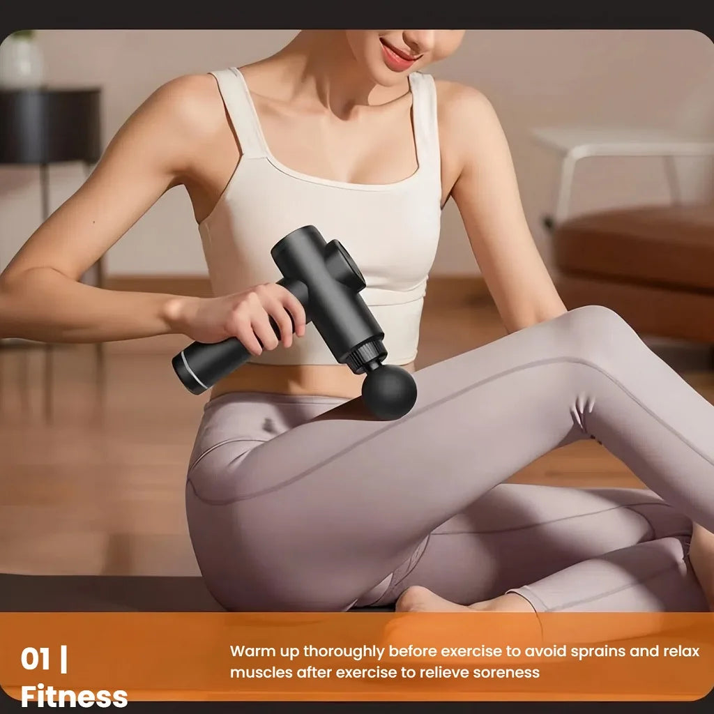 Massage Gun LCD Touch Screen Muscle Fasciitis Pain Relief/Recovery Suitable Alleviating for Athletes and Office Workers