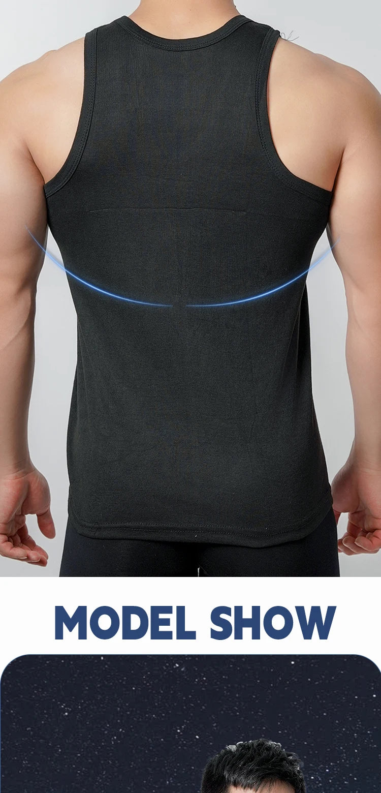 3pcs Pure Cotton Men Four Seasons Vest Simple Fit/Sports Fitness T-shirt Middle-aged Casual Sleeveless Tops L-4XL