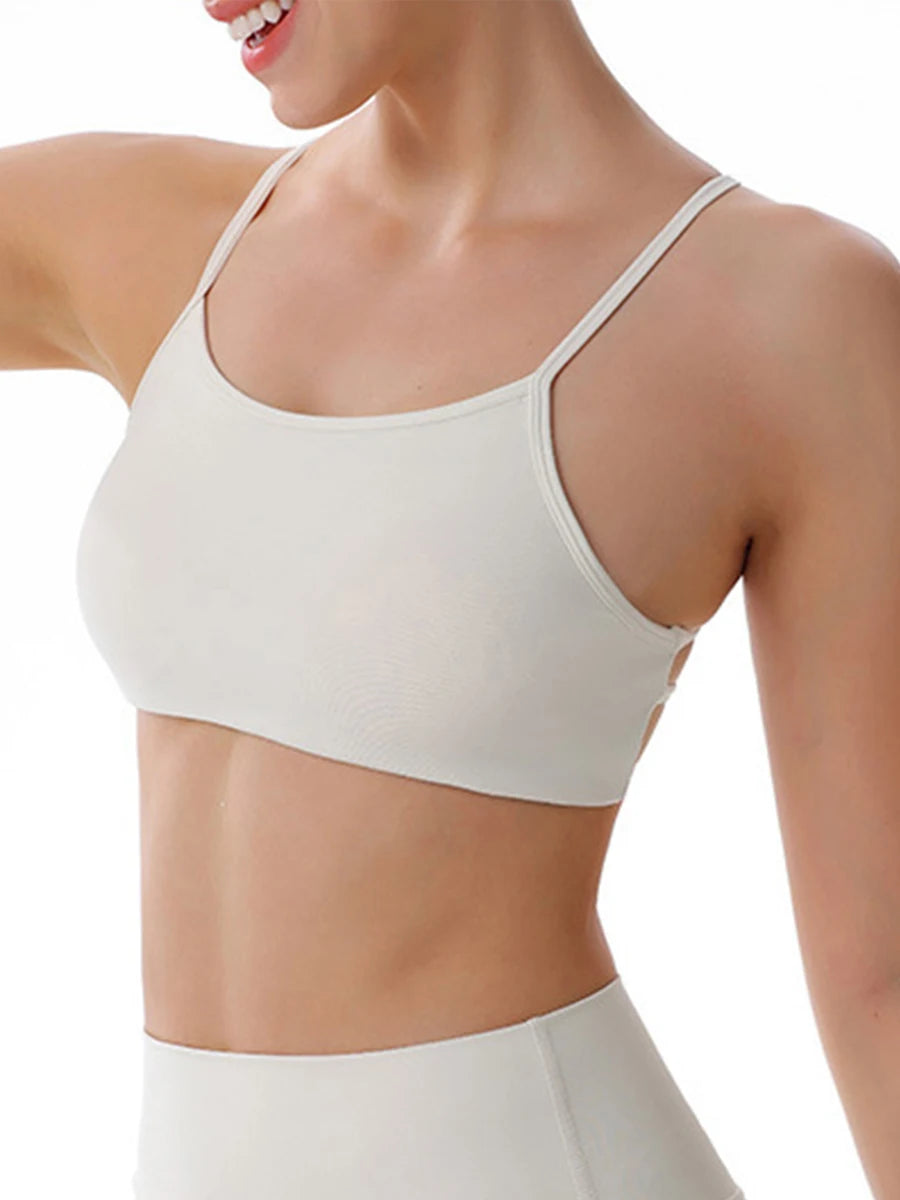 Women Seamless High Impact Sports Bra with Removable Pads/and Cross Back Straps for Yoga Running Workout Fitness