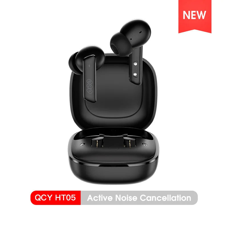 QCY HT05 ANC Wireless Earphones 40dB Active Noise Cancelling Bluetooth/5.2 Headphones 6 Mic ENC HD Call Headset TWS Earbuds
