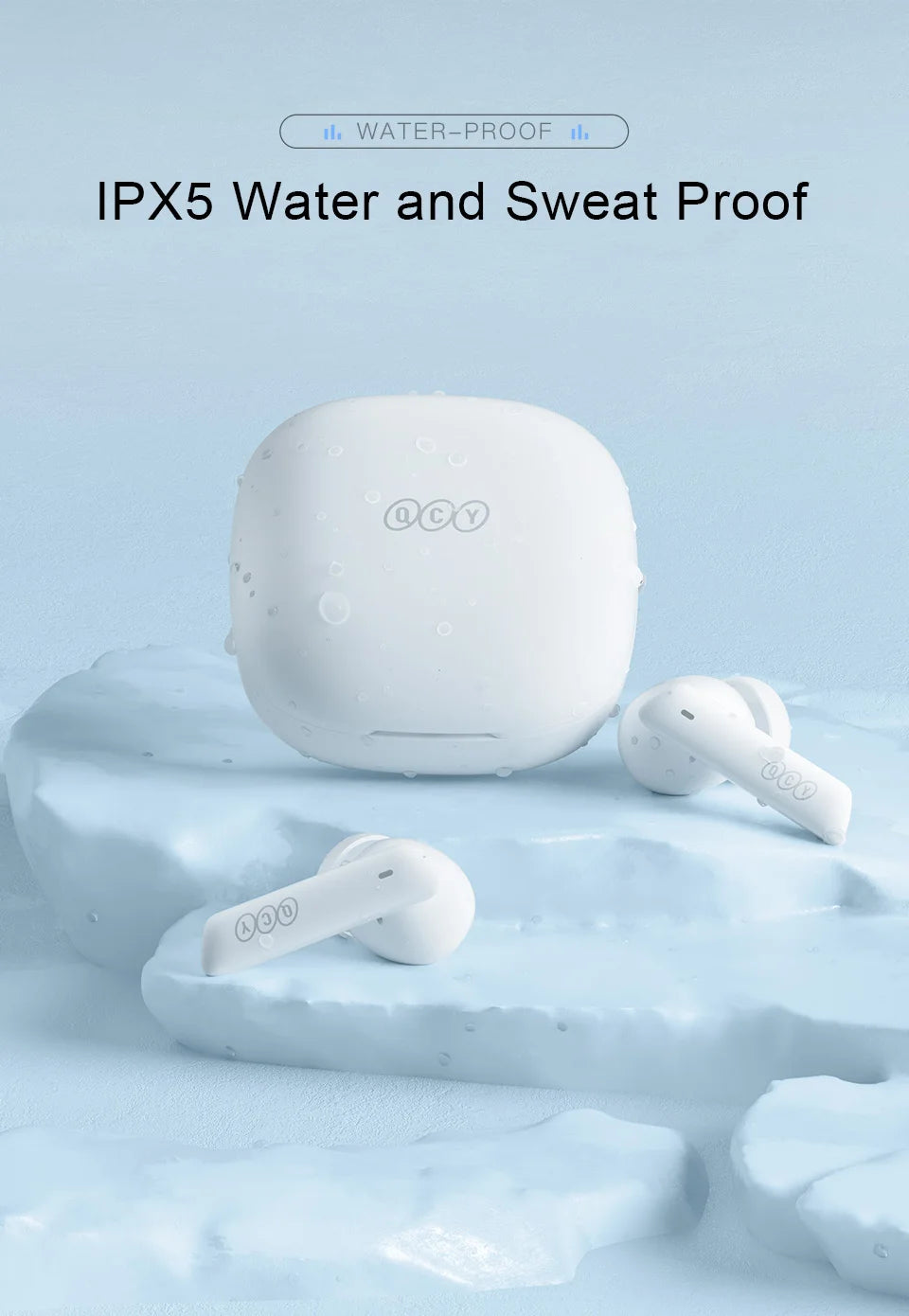 QCY HT05 ANC Wireless Earphones 40dB Active Noise Cancelling Bluetooth/5.2 Headphones 6 Mic ENC HD Call Headset TWS Earbuds