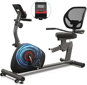 Recumbent Exercise Bike for Home Magnetic Stationary Bike for Adult Seniors/Workout Equipment for Gym, LCD, Heart Rate Handle Bars
