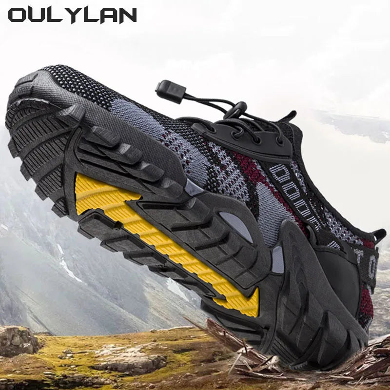 Oulylan Men Outdoor Hiking Trekking Shoes Climbing Shoes Mountain/Outdoor Non-slip Hunting Male Comfy Sport Shoe