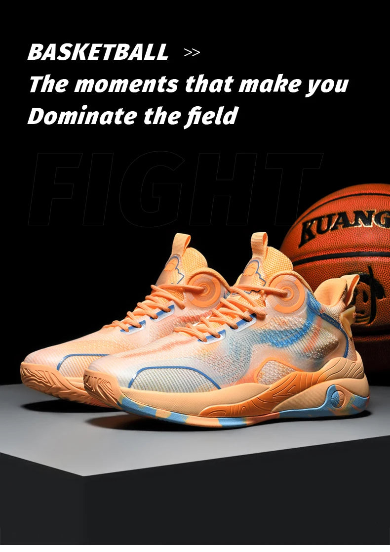 Men's Basketball Shoes Mid Basketball Sneakers/Non-Slip Outdoor Cushioning Workout Shoes