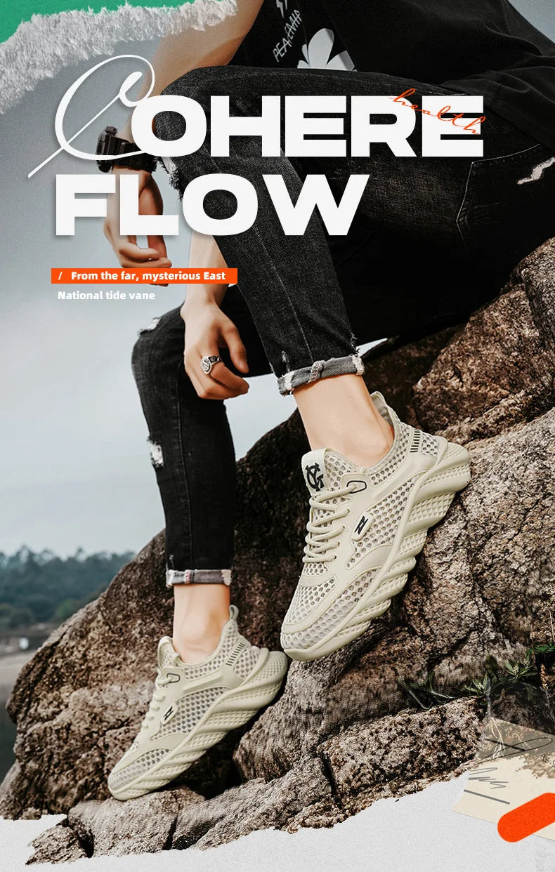 Outdoor Shoes Summer Thin Breathable Mesh Hollowed Out Shoes/for Men's Lightweight Sneakers Sports Running Shoes