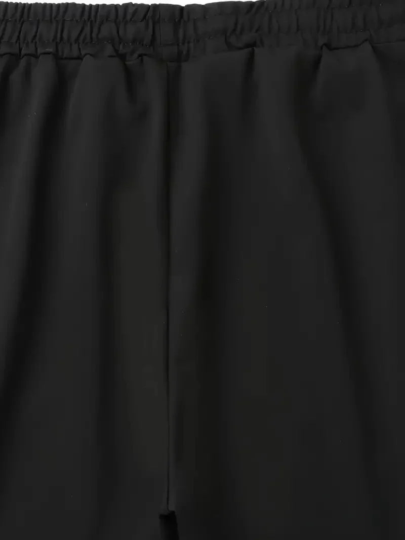 Men Sweatpants Jogging Pants Men Casual Pants Men Stylish Color Block/Zip Pockets Drawstring Sports Skinny Pants Trousers Pants