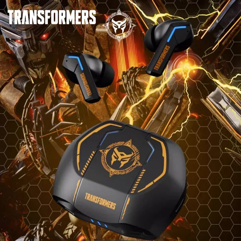 Ship From US Transformers TF-T06 Bluetooth Earphones Gaming Headset/Low Latency with Mic Headphones HD Call Wireless Earbuds