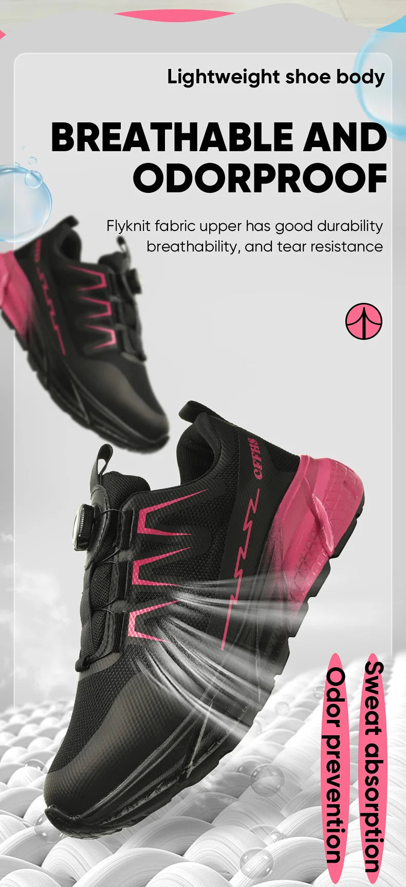New women's anti-puncture anti-smash/breathable fashion safety protection shoes