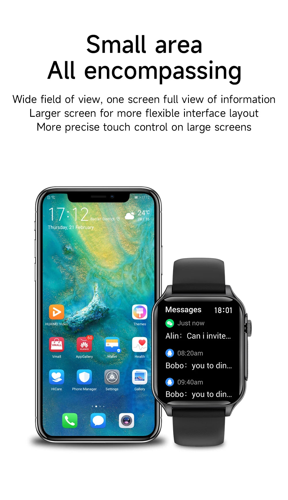 AOLON P6 1.96'' Amoled Smartwatch Men Health Monitoring IP68 Waterproof/BT5.4 Voice Calling Smart Watch Women
