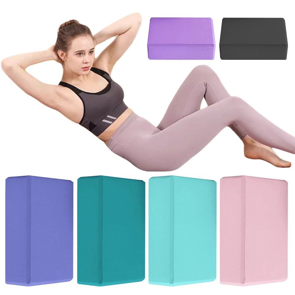 EVA Yoga Block Solid Color Gym Training Blocks Moisture-Proof/High Density Yoga Blocks Body Shaping Yoga Blocks for Meditation