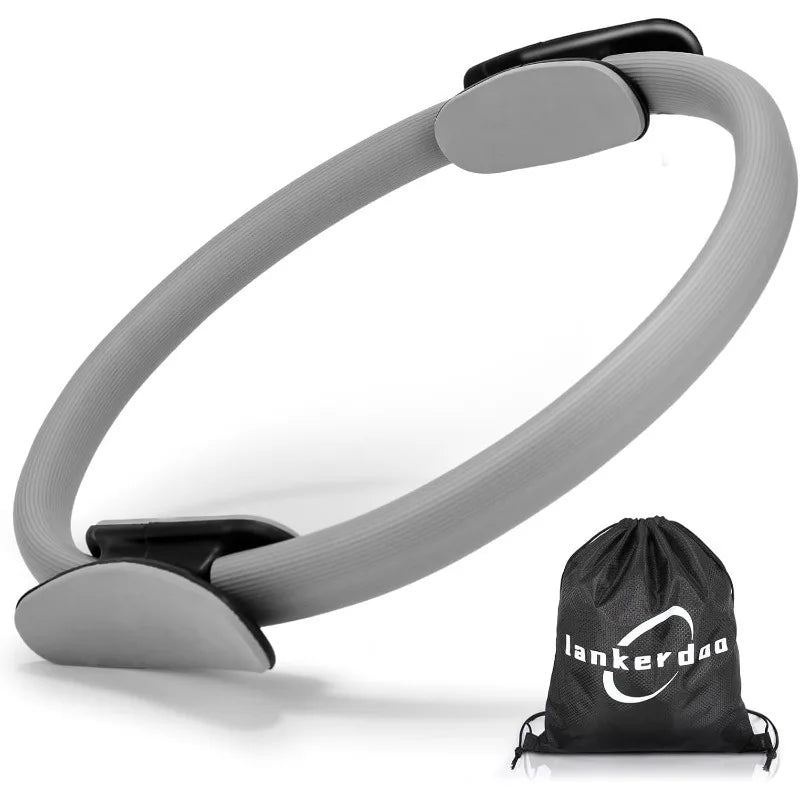 Pilates Ring Fitness Circle 14" Yoga Rings Magic Circle/with Dual Padded Handles for Toning Arms, Thighs/Legs & Core