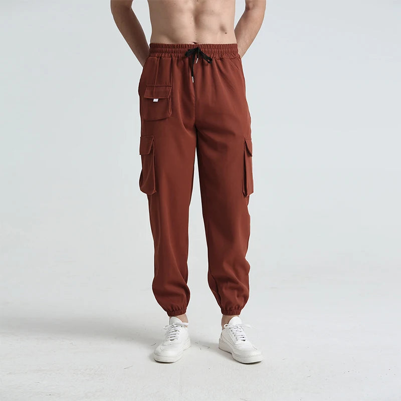 Men s Outdoor Hiking Cargo Pants Lightweight Quick Dry/Breathable Trousers with Adjustable Waistband and Pockets