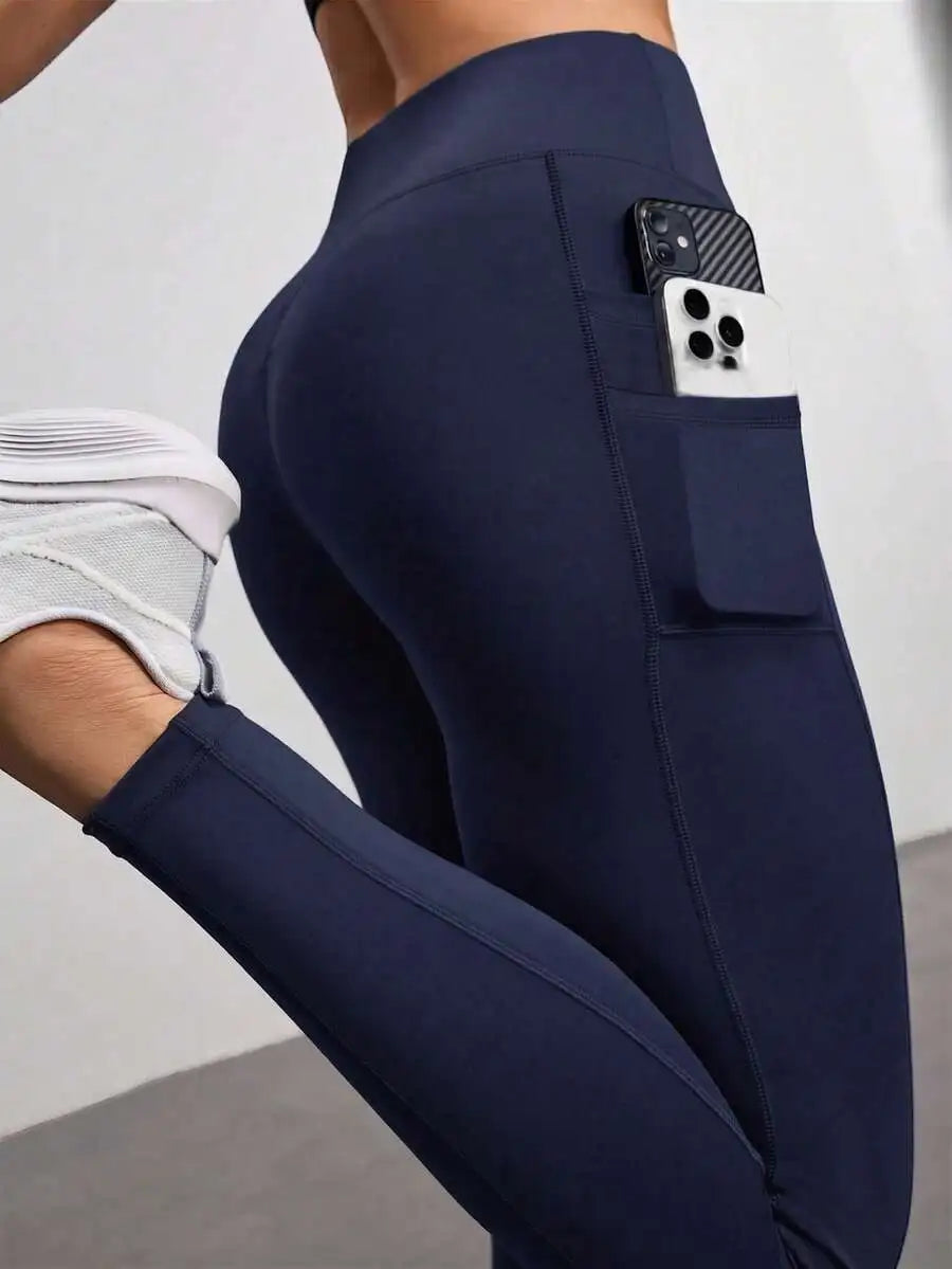Easithlete Phone Pocket Side/Tummy Control Sports Leggings Yoga Women Pants