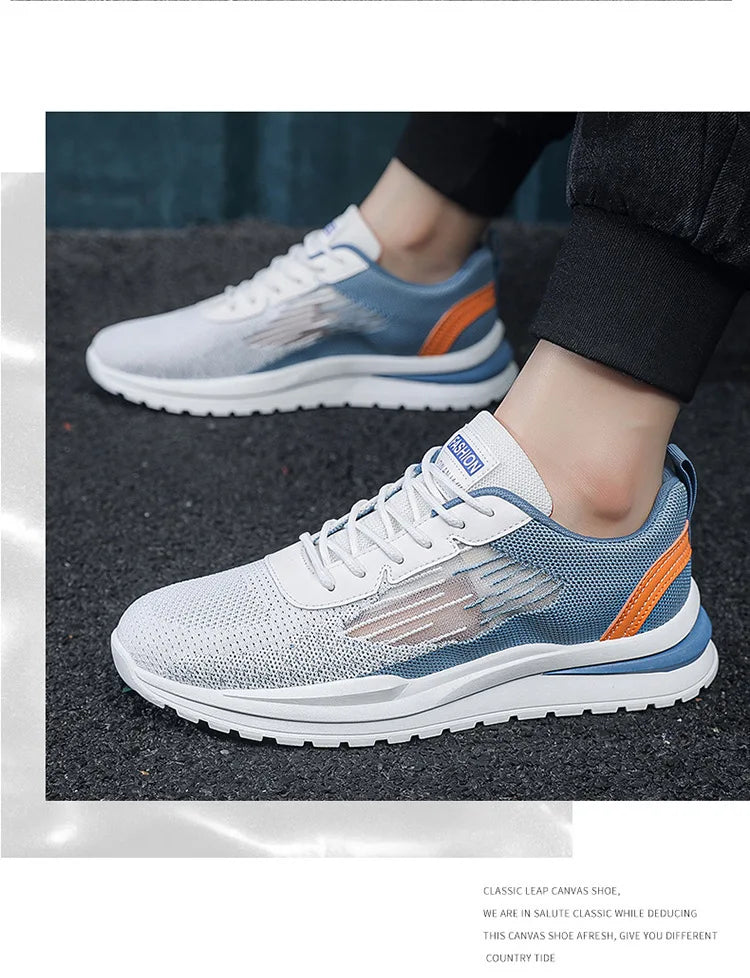 Men's Breathable Mesh Sports Shoes Casual Lightweight Sneakers/Male Comfortable Outdoor Anti-slip Running Shoes