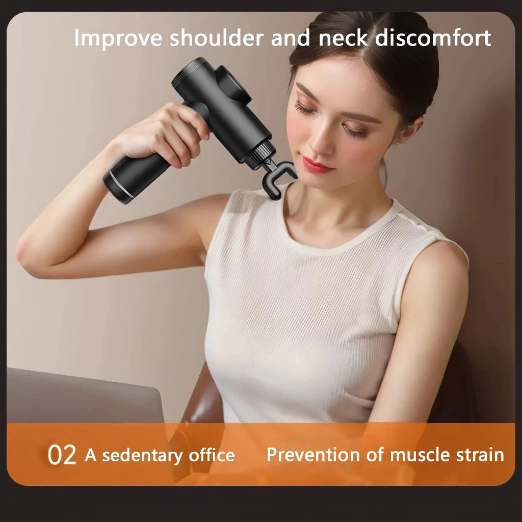 Massage Gun LCD Touch Screen Muscle Fasciitis Pain Relief/Recovery Suitable Alleviating for Athletes and Office Workers